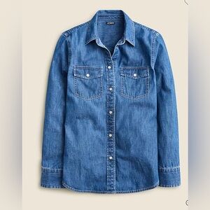 J. Crew slim western chambray shirt